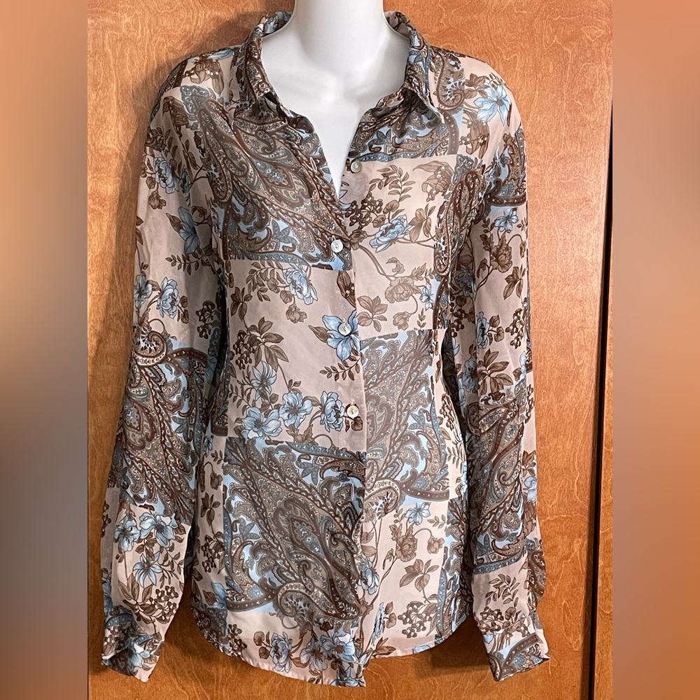 Floral and paisley printed blouse